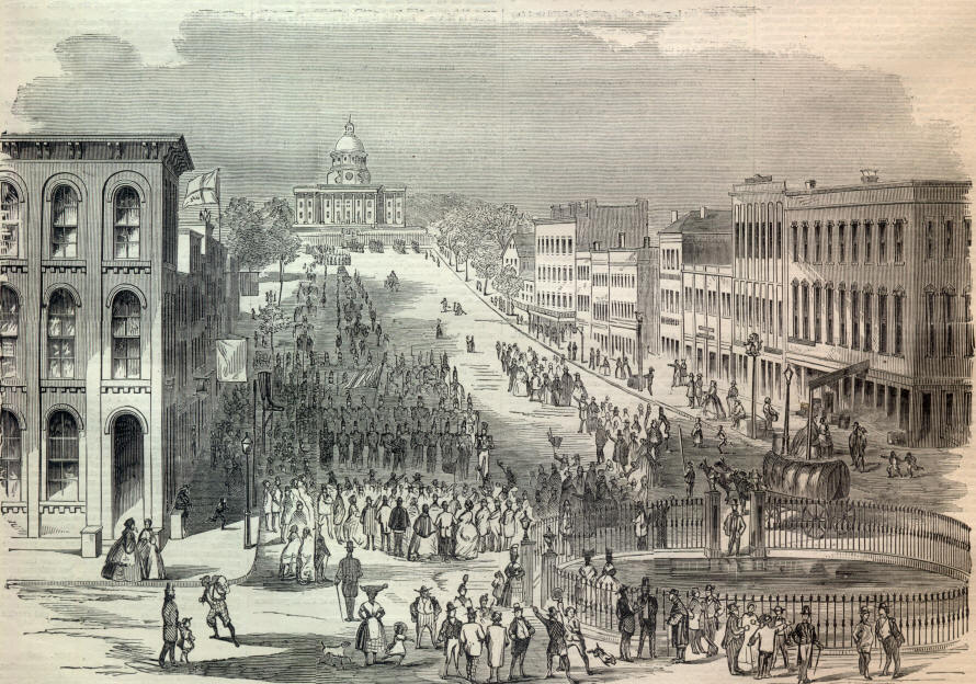 Civil War Illustration of Montgomery State House