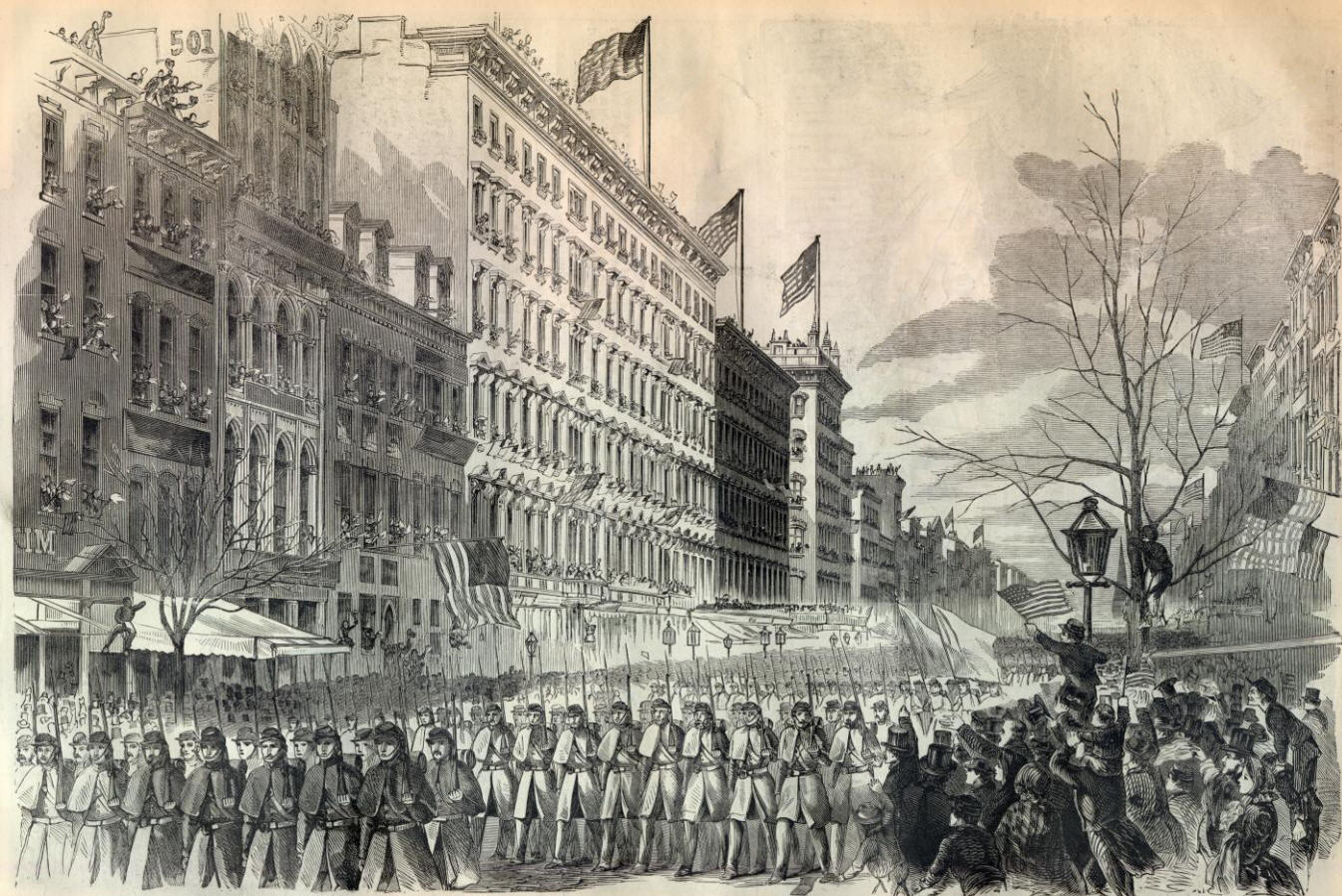 The Seventh Regiment Soldiers Marching