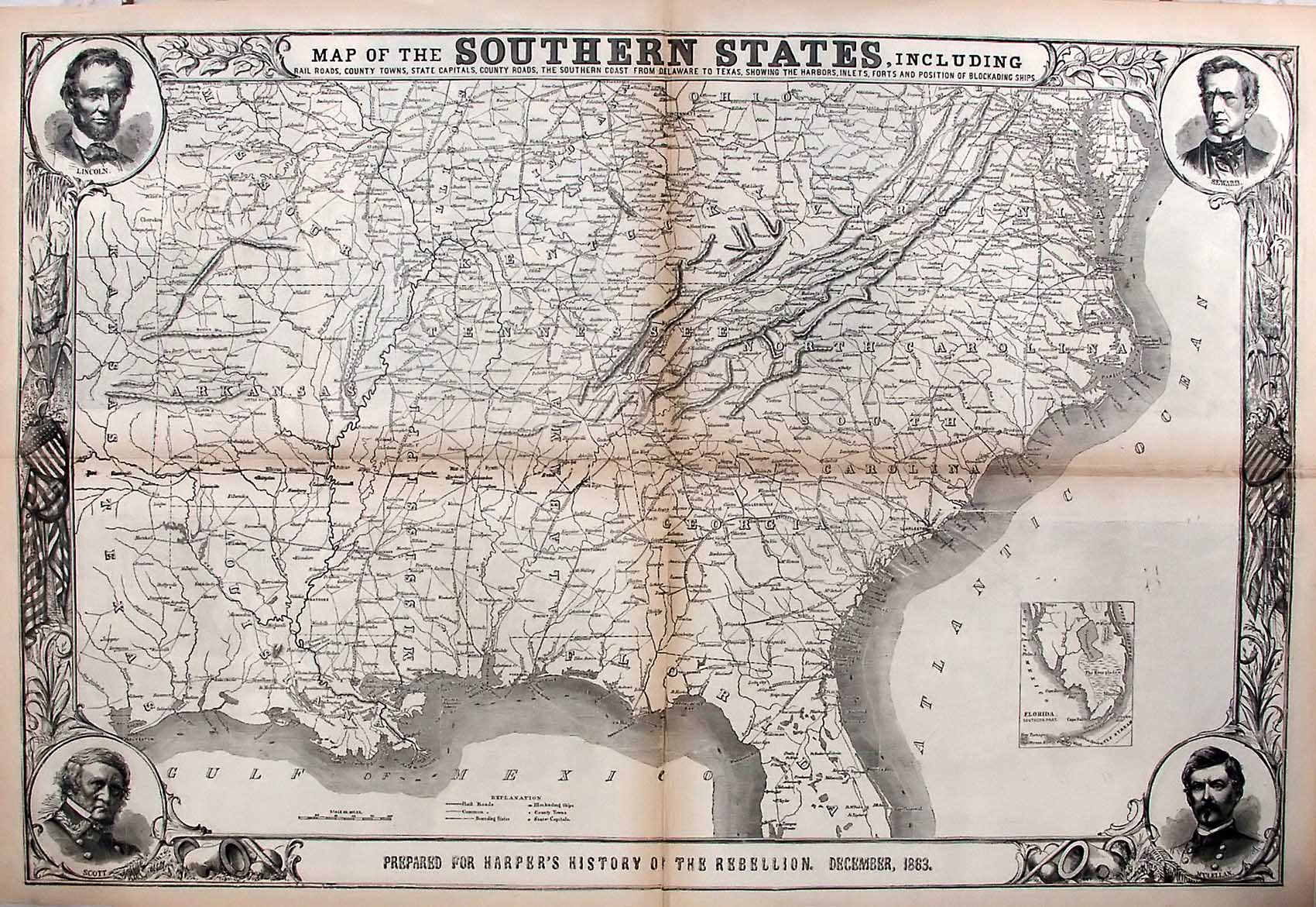 abraham lincoln civil war map