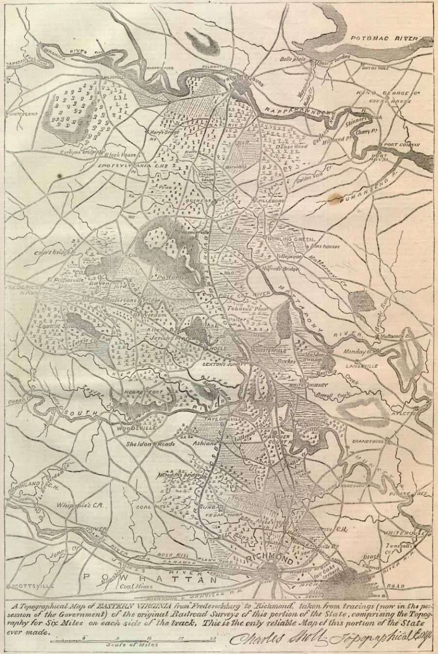 Map of the Battle of Fredericksburg