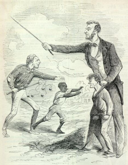 Abraham Lincoln and Jeff Davis Cartoon