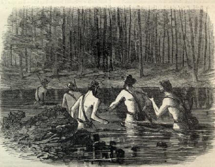 Soldiers Crossing River