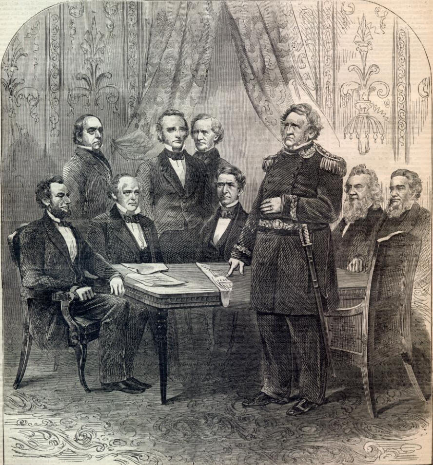 General Winfield Scott and Abraham Lincoln's Cabinet