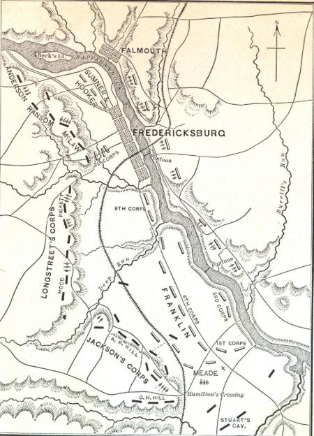 Battle Map of Fredericksburg