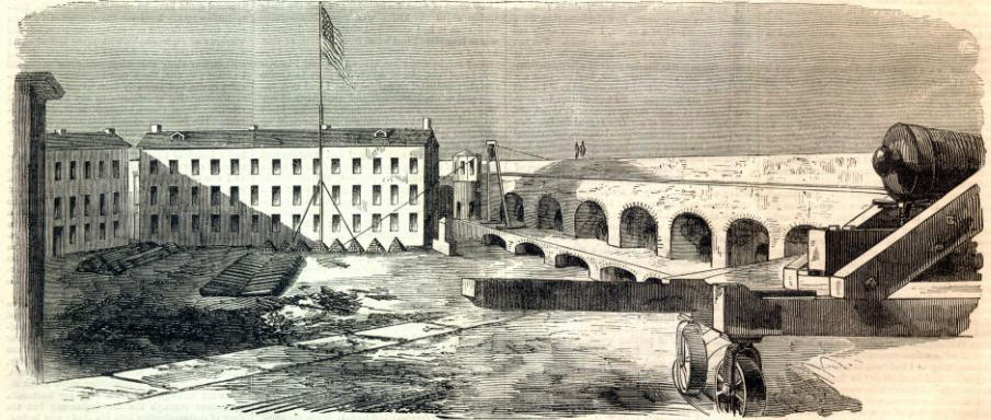 Interior of Fort Sumter in Civil War