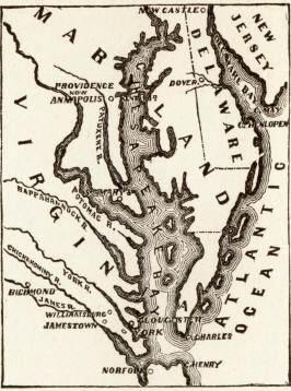 Map of Virginia Colony