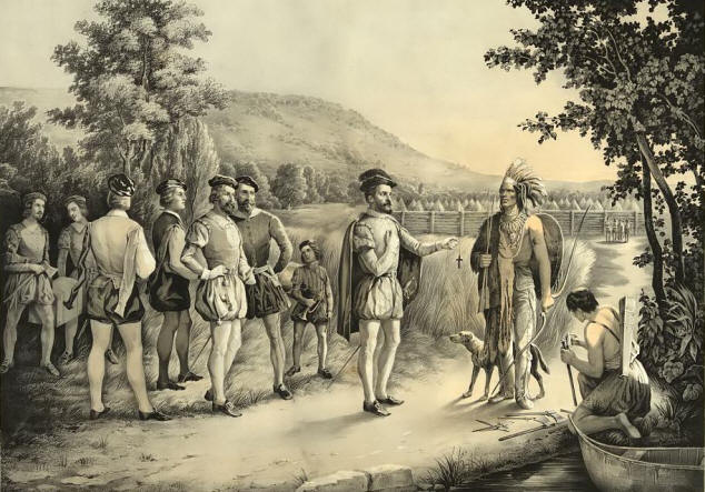 Jacques Cartier's with Indians