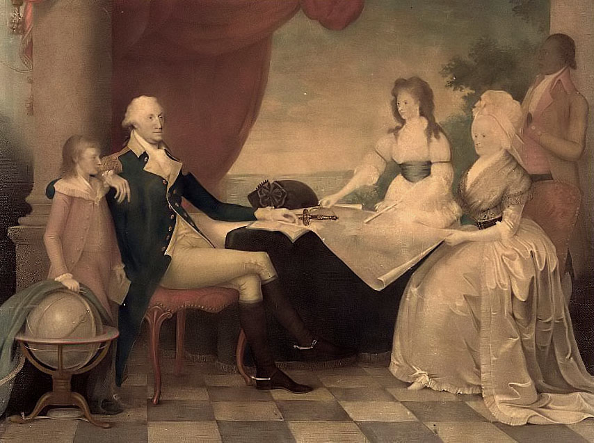 Portrait of George Washington Family