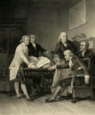 Founding Fathers Drafting the Declaration of Independence