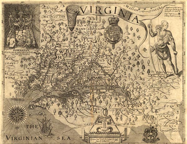Map of the Virginia Colony