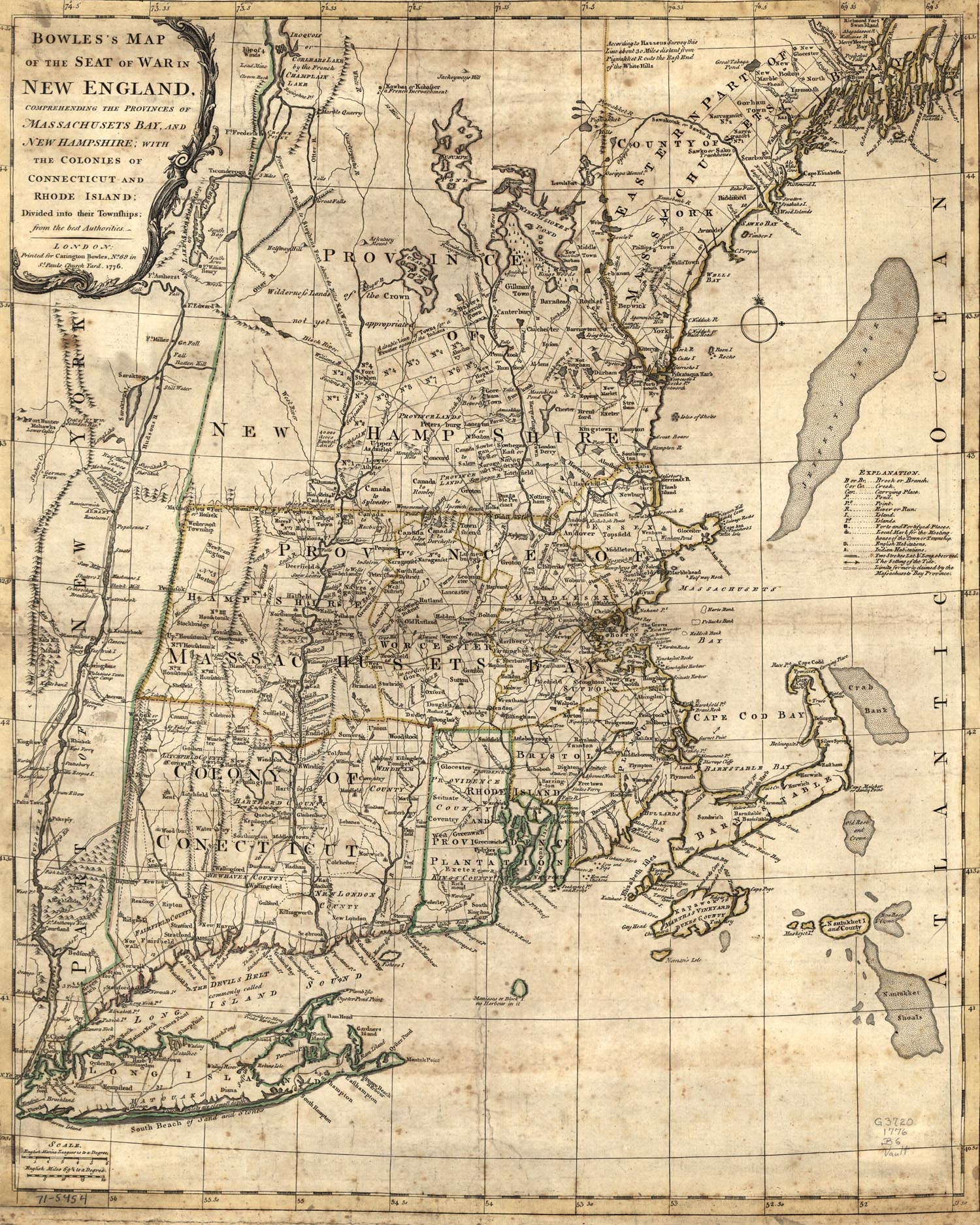New England Colonial Map