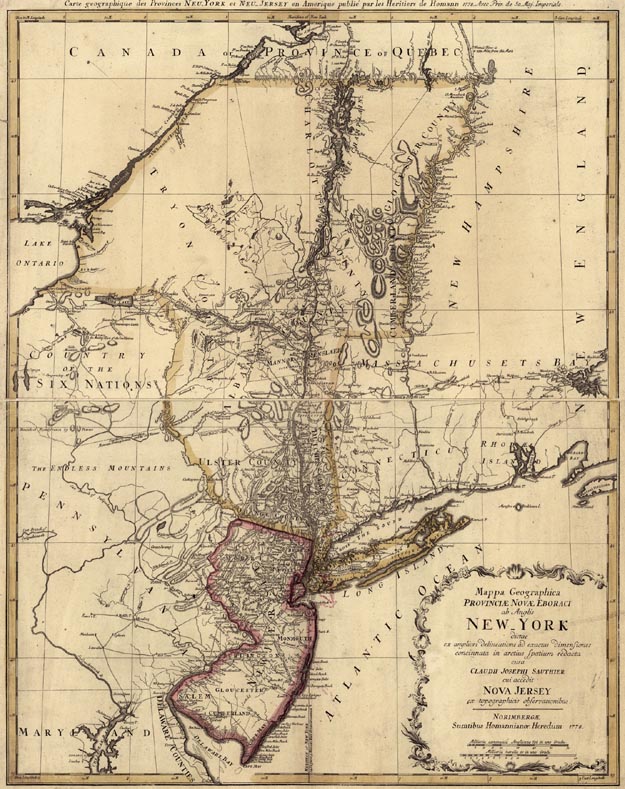 Map of Colonial New York