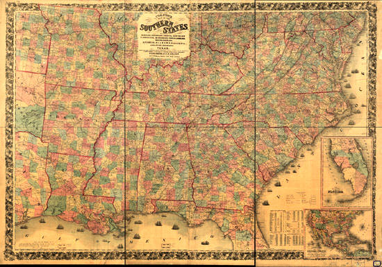 Colton's 1861 Slave Map